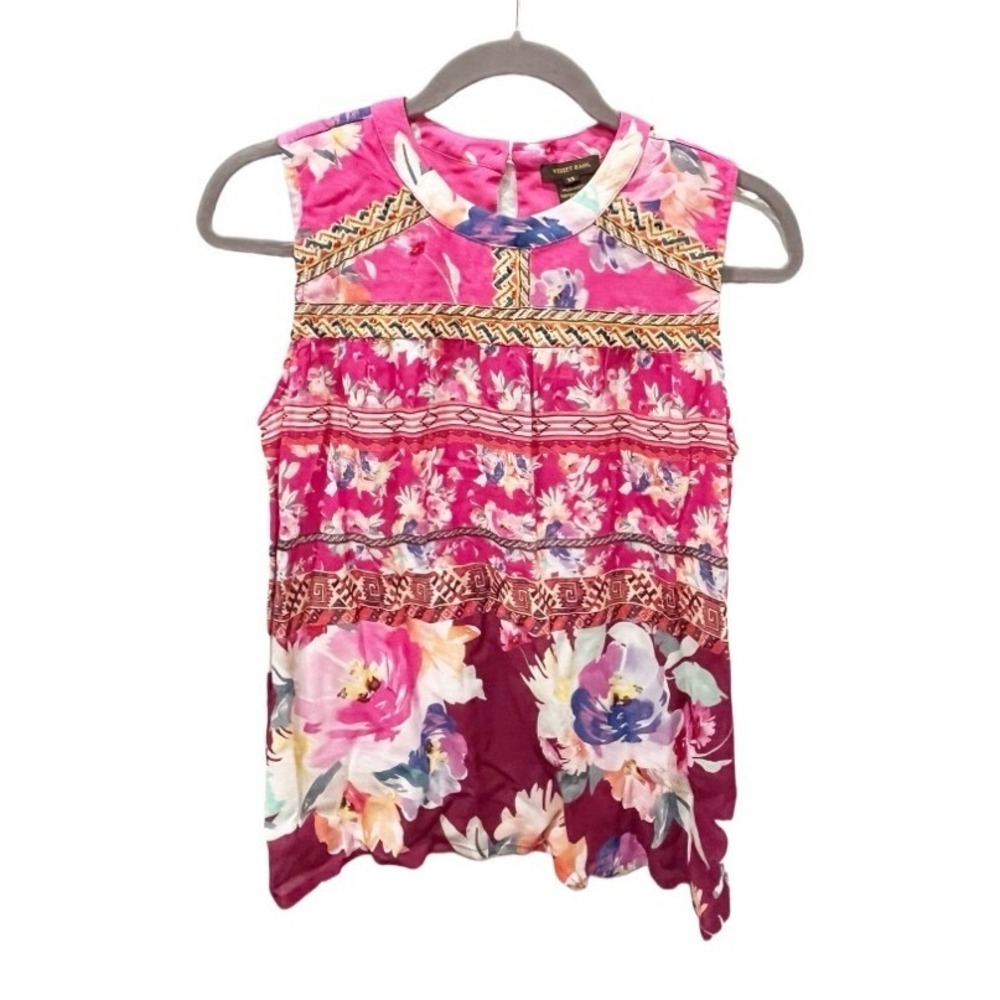 Anthropologie Vineet Bahl Roderiga Floral Embroidered Bohemian Tank Top Size XS